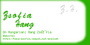 zsofia hang business card